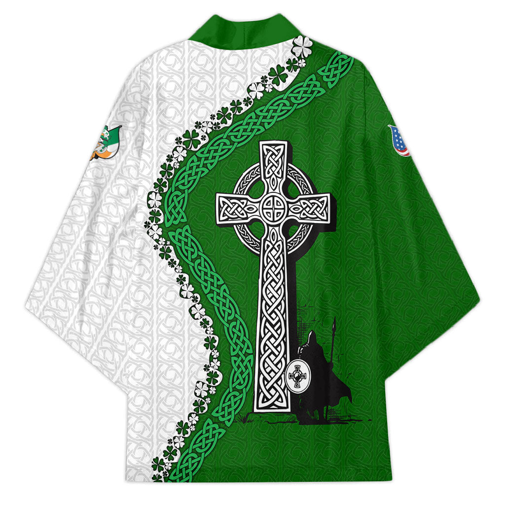 Ancient Order Of Hibernians Kimono Celtic Cross Irish American Flag Heritage
