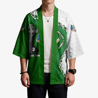 Ancient Order Of Hibernians Kimono Celtic Cross Irish American Flag Heritage