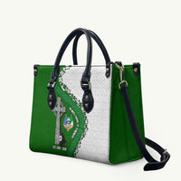 Ancient Order Of Hibernians Leather Bag Celtic Cross Irish American Flag Heritage