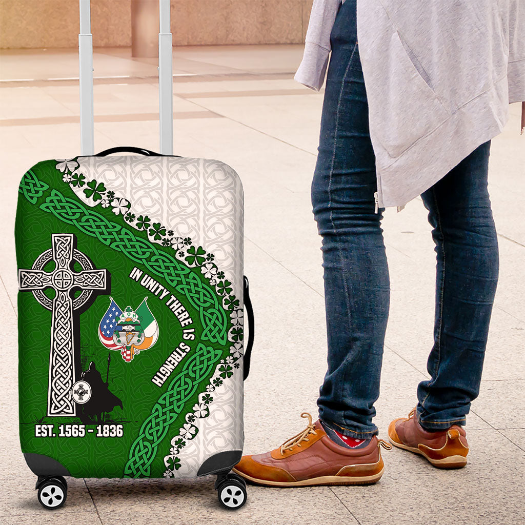 Ancient Order Of Hibernians Luggage Cover Celtic Cross Irish American Flag Heritage