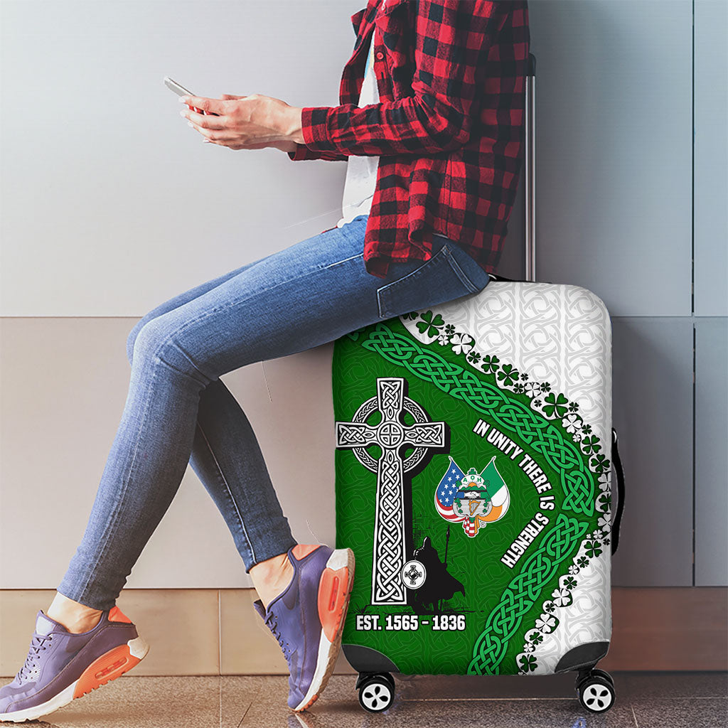 Ancient Order Of Hibernians Luggage Cover Celtic Cross Irish American Flag Heritage