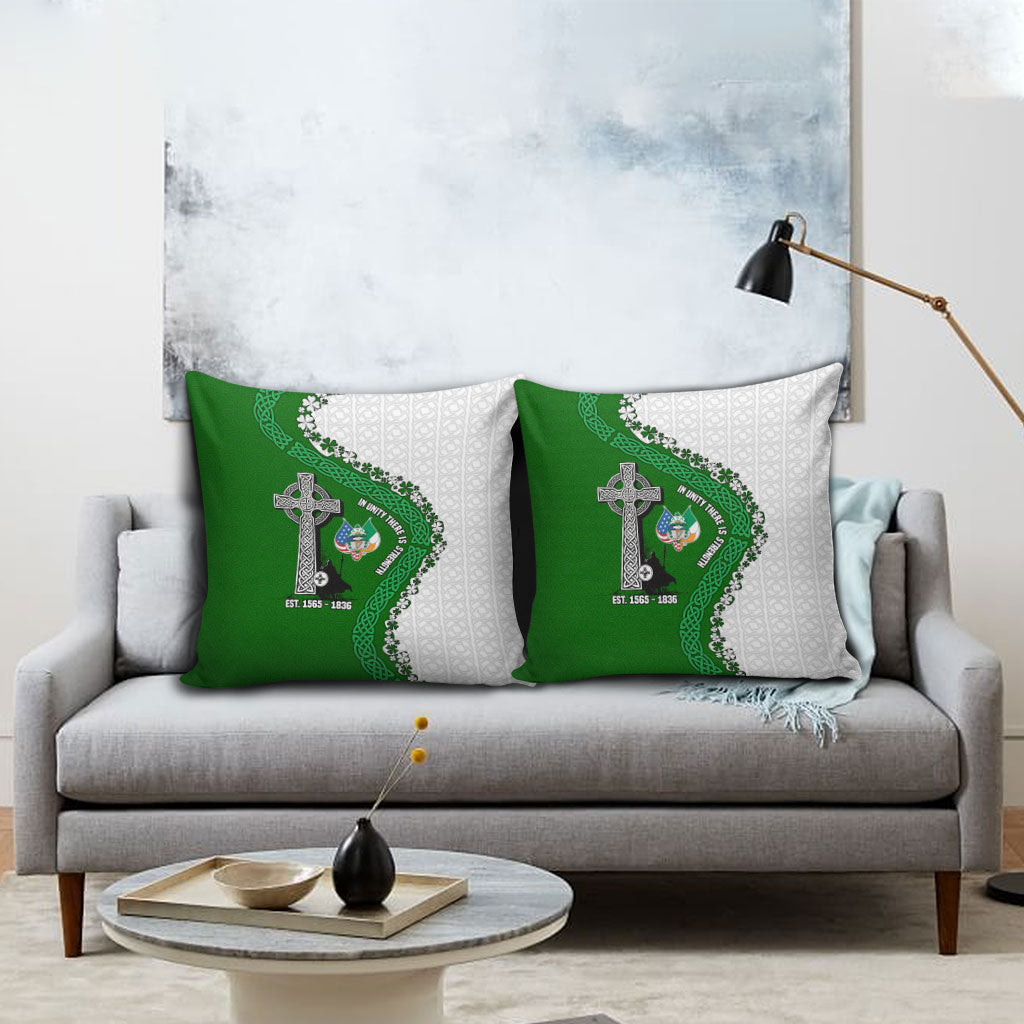 Ancient Order Of Hibernians Pillow Cover Celtic Cross Irish American Flag Heritage