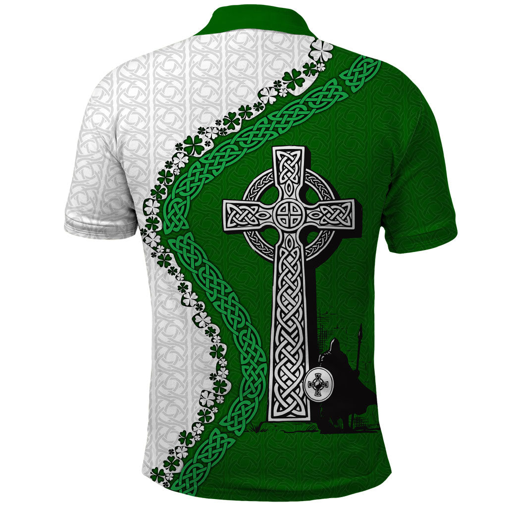 Ancient Order Of Hibernians Polo Shirt Celtic Cross Irish American Flag Heritage
