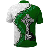 Ancient Order Of Hibernians Polo Shirt Celtic Cross Irish American Flag Heritage