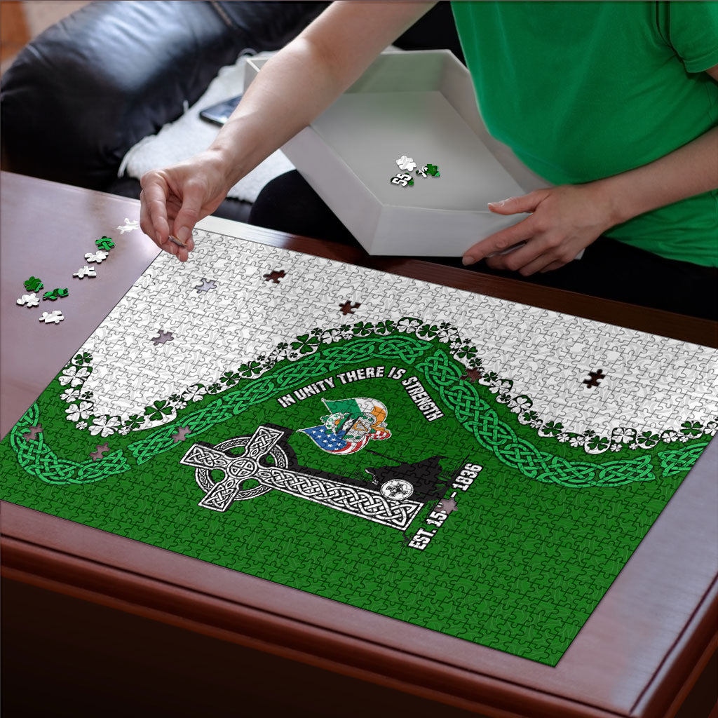 Ancient Order Of Hibernians Puzzle Celtic Cross Irish American Flag Heritage