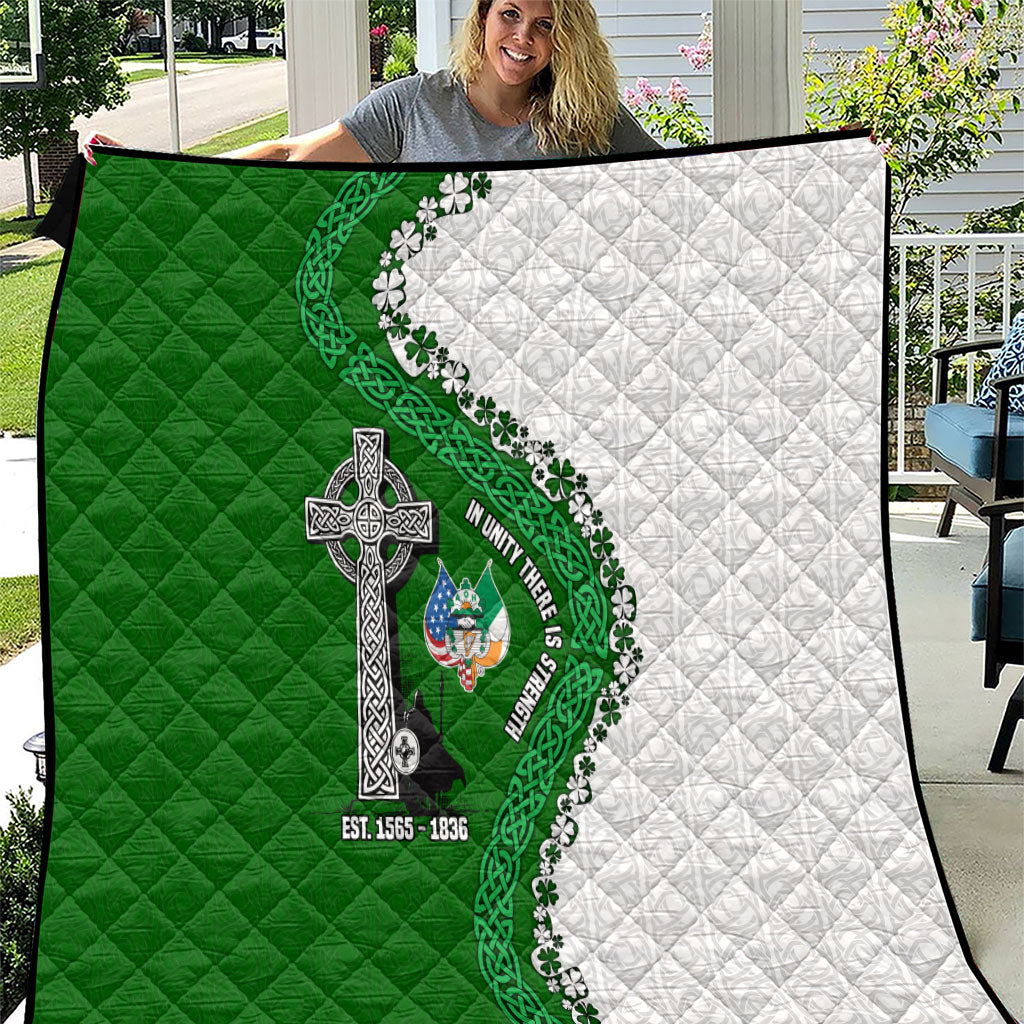 Ancient Order Of Hibernians Quilt Celtic Cross Irish American Flag Heritage