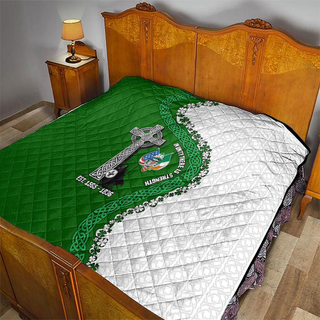 Ancient Order Of Hibernians Quilt Celtic Cross Irish American Flag Heritage