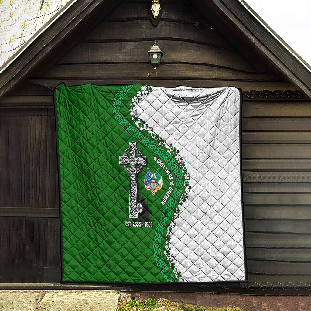 Ancient Order Of Hibernians Quilt Celtic Cross Irish American Flag Heritage