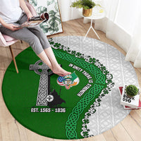 Ancient Order Of Hibernians Round Carpet Celtic Cross Irish American Flag Heritage