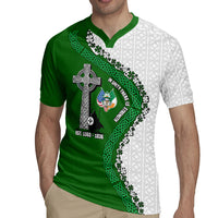 Ancient Order Of Hibernians Rugby Jersey Celtic Cross Irish American Flag Heritage