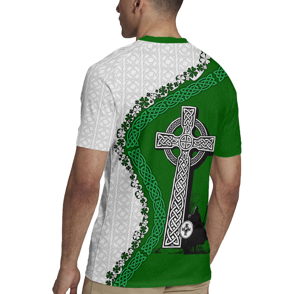 Ancient Order Of Hibernians Rugby Jersey Celtic Cross Irish American Flag Heritage