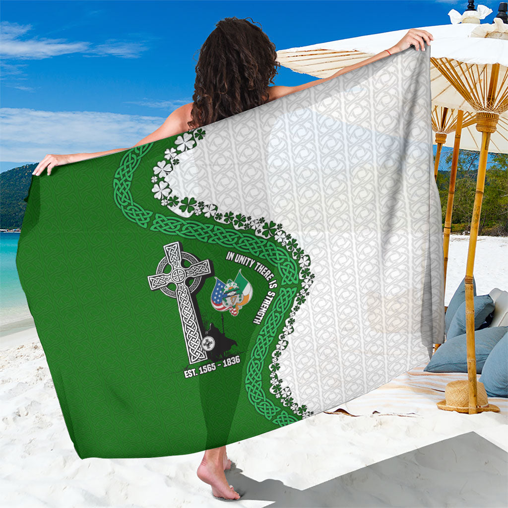 Ancient Order Of Hibernians Sarong Celtic Cross Irish American Flag Heritage