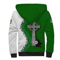 Ancient Order Of Hibernians Sherpa Hoodie Celtic Cross Irish American Flag Heritage