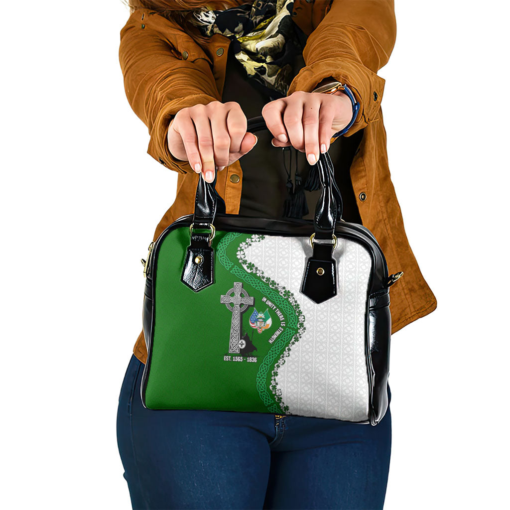 Ancient Order Of Hibernians Shoulder Handbag Celtic Cross Irish American Flag Heritage