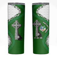 Ancient Order Of Hibernians Skinny Tumbler Celtic Cross Irish American Flag Heritage