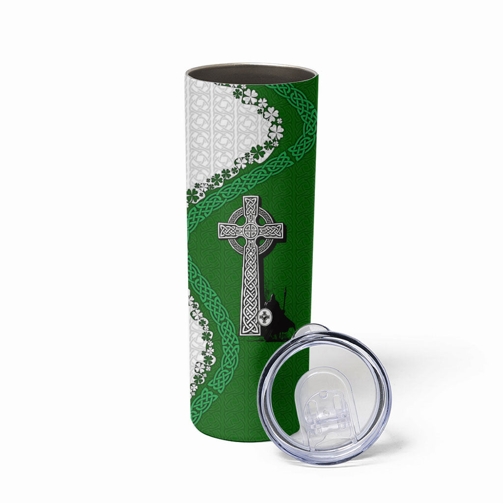 Ancient Order Of Hibernians Skinny Tumbler Celtic Cross Irish American Flag Heritage