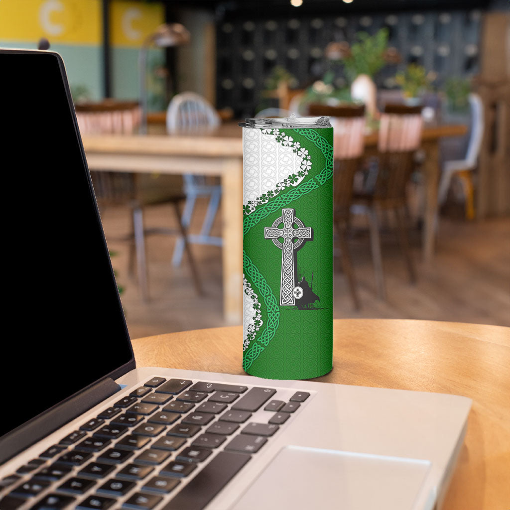 Ancient Order Of Hibernians Skinny Tumbler Celtic Cross Irish American Flag Heritage