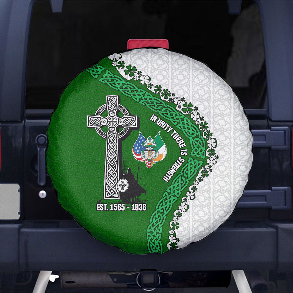 Ancient Order Of Hibernians Spare Tire Cover Celtic Cross Irish American Flag Heritage