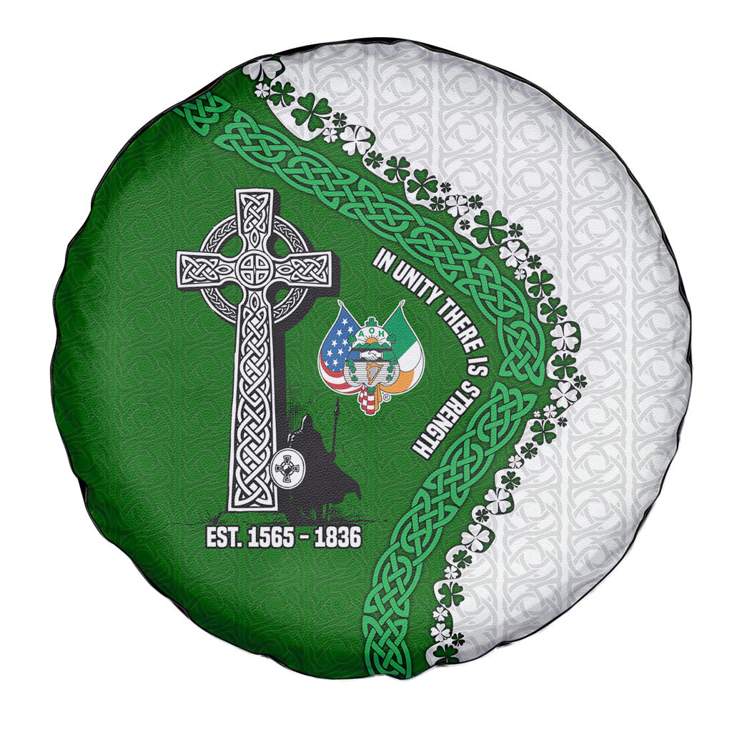 Ancient Order Of Hibernians Spare Tire Cover Celtic Cross Irish American Flag Heritage