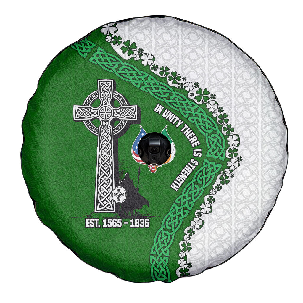Ancient Order Of Hibernians Spare Tire Cover Celtic Cross Irish American Flag Heritage