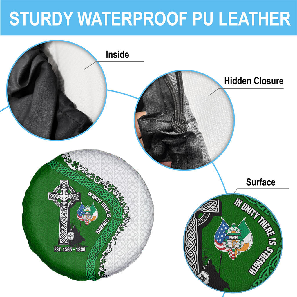 Ancient Order Of Hibernians Spare Tire Cover Celtic Cross Irish American Flag Heritage