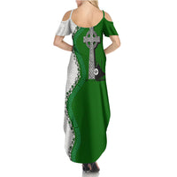 Ancient Order Of Hibernians Summer Maxi Dress Celtic Cross Irish American Flag Heritage