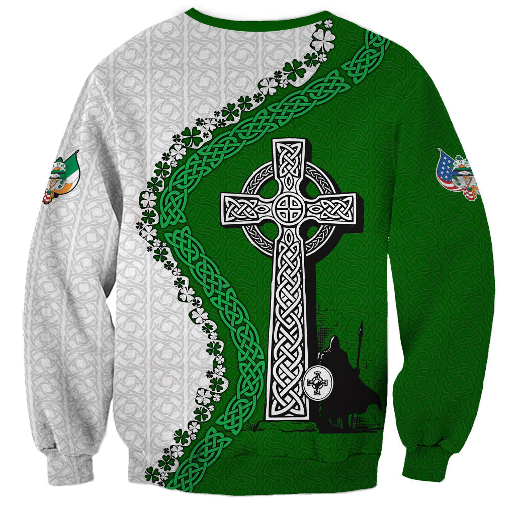 Ancient Order Of Hibernians Sweatshirt Celtic Cross Irish American Flag Heritage