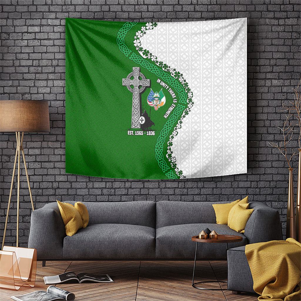 Ancient Order Of Hibernians Tapestry Celtic Cross Irish American Flag Heritage