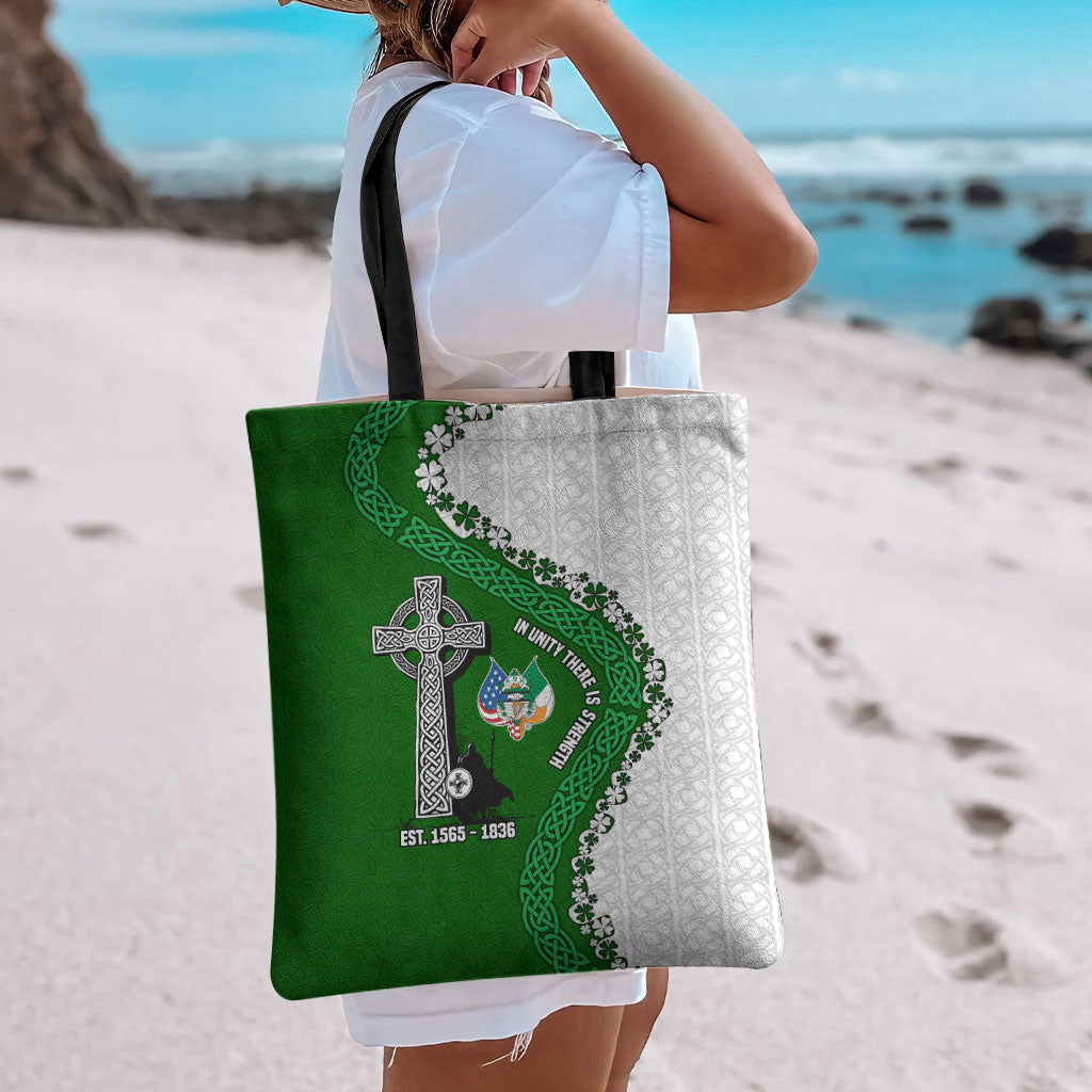 Ancient Order Of Hibernians Tote Bag Celtic Cross Irish American Flag Heritage