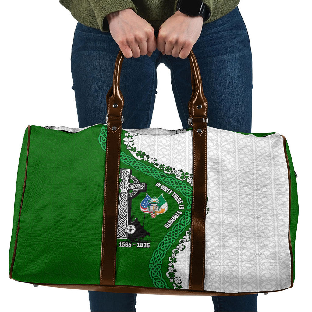 Ancient Order Of Hibernians Travel Bag Celtic Cross Irish American Flag Heritage