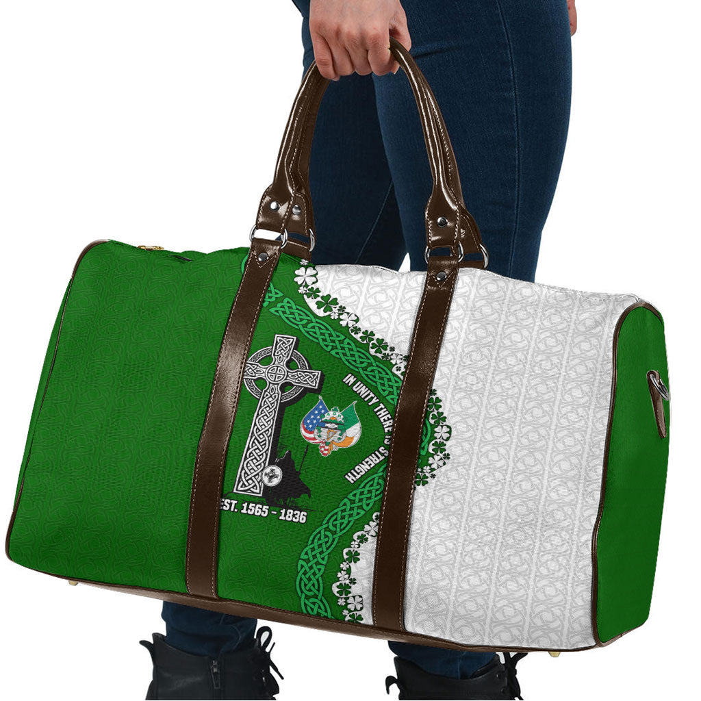 Ancient Order Of Hibernians Travel Bag Celtic Cross Irish American Flag Heritage