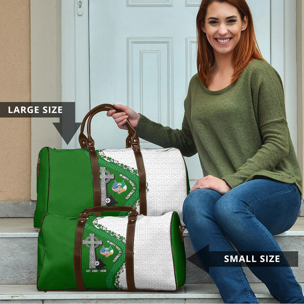 Ancient Order Of Hibernians Travel Bag Celtic Cross Irish American Flag Heritage