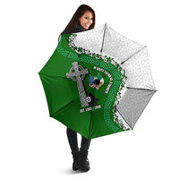 Ancient Order Of Hibernians Umbrella Celtic Cross Irish American Flag Heritage