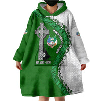 Ancient Order Of Hibernians Wearable Blanket Hoodie Celtic Cross Irish American Flag Heritage