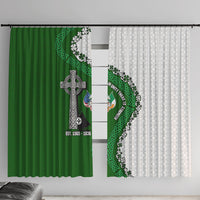 Ancient Order Of Hibernians Window Curtain Celtic Cross Irish American Flag Heritage