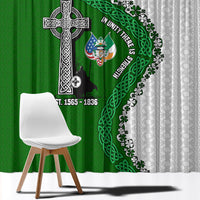 Ancient Order Of Hibernians Window Curtain Celtic Cross Irish American Flag Heritage