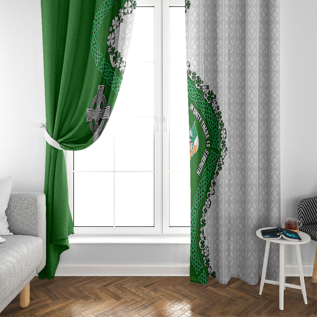 Ancient Order Of Hibernians Window Curtain Celtic Cross Irish American Flag Heritage