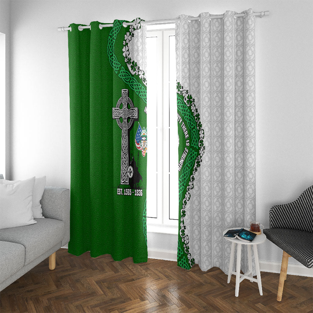 Ancient Order Of Hibernians Window Curtain Celtic Cross Irish American Flag Heritage