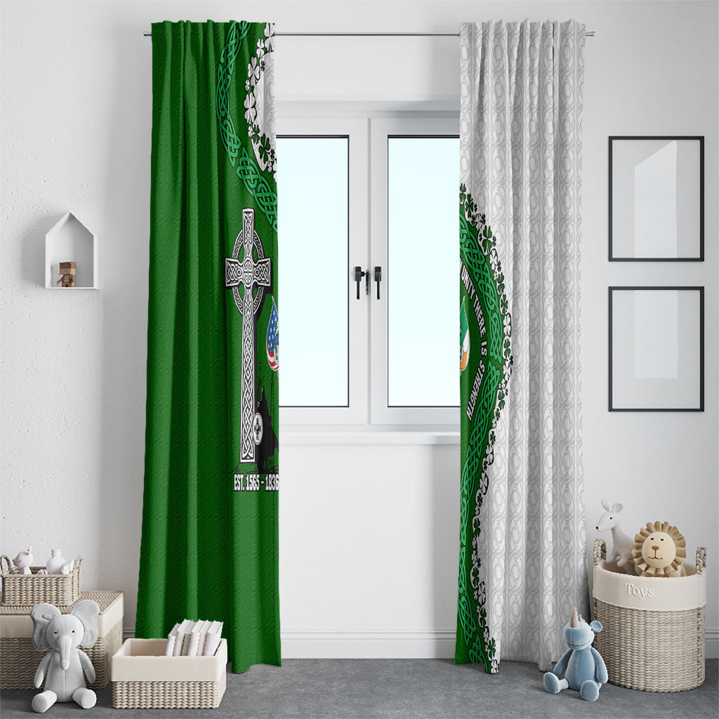 Ancient Order Of Hibernians Window Curtain Celtic Cross Irish American Flag Heritage