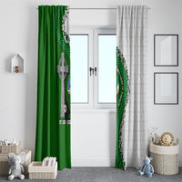 Ancient Order Of Hibernians Window Curtain Celtic Cross Irish American Flag Heritage