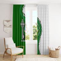 Ancient Order Of Hibernians Window Curtain Celtic Cross Irish American Flag Heritage