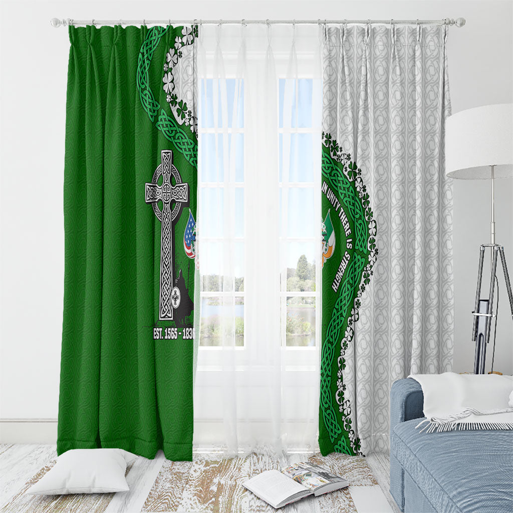 Ancient Order Of Hibernians Window Curtain Celtic Cross Irish American Flag Heritage