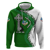 Ancient Order Of Hibernians Zip Hoodie Celtic Cross Irish American Flag Heritage