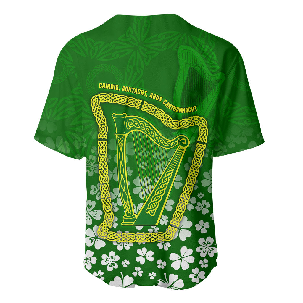 Ancient Order Of Hibernians Baseball Jersey Irish Celtic Knotwork - Shamrock Harp