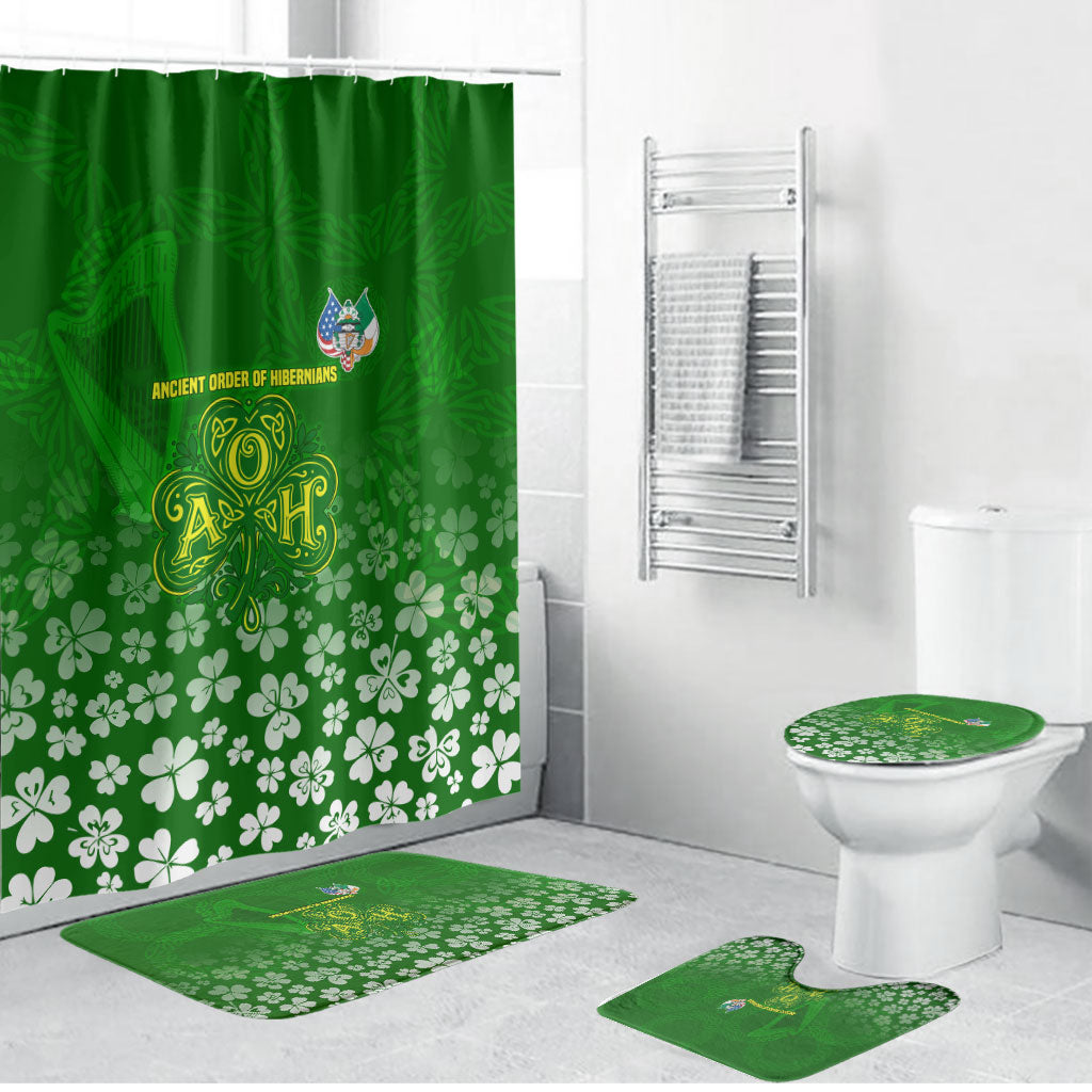Ancient Order Of Hibernians Bathroom Set Irish Celtic Knotwork - Shamrock Harp