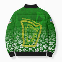 Ancient Order Of Hibernians Bomber Puffer Jacket Irish Celtic Knotwork - Shamrock Harp