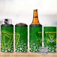 Ancient Order Of Hibernians 4 in 1 Can Cooler Tumbler Irish Celtic Knotwork - Shamrock Harp