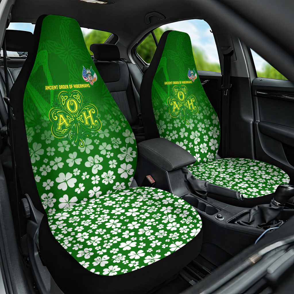 Ancient Order Of Hibernians Car Seat Cover Irish Celtic Knotwork - Shamrock Harp