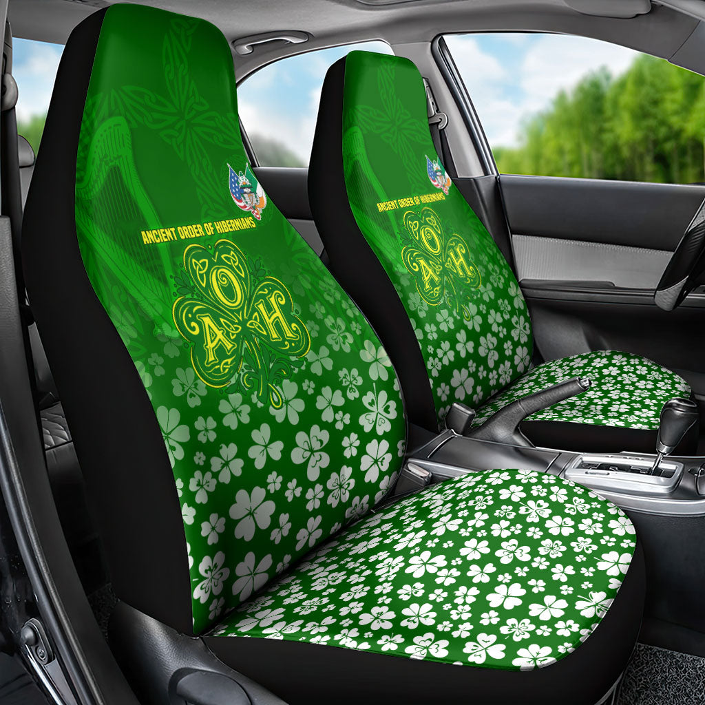 Ancient Order Of Hibernians Car Seat Cover Irish Celtic Knotwork - Shamrock Harp