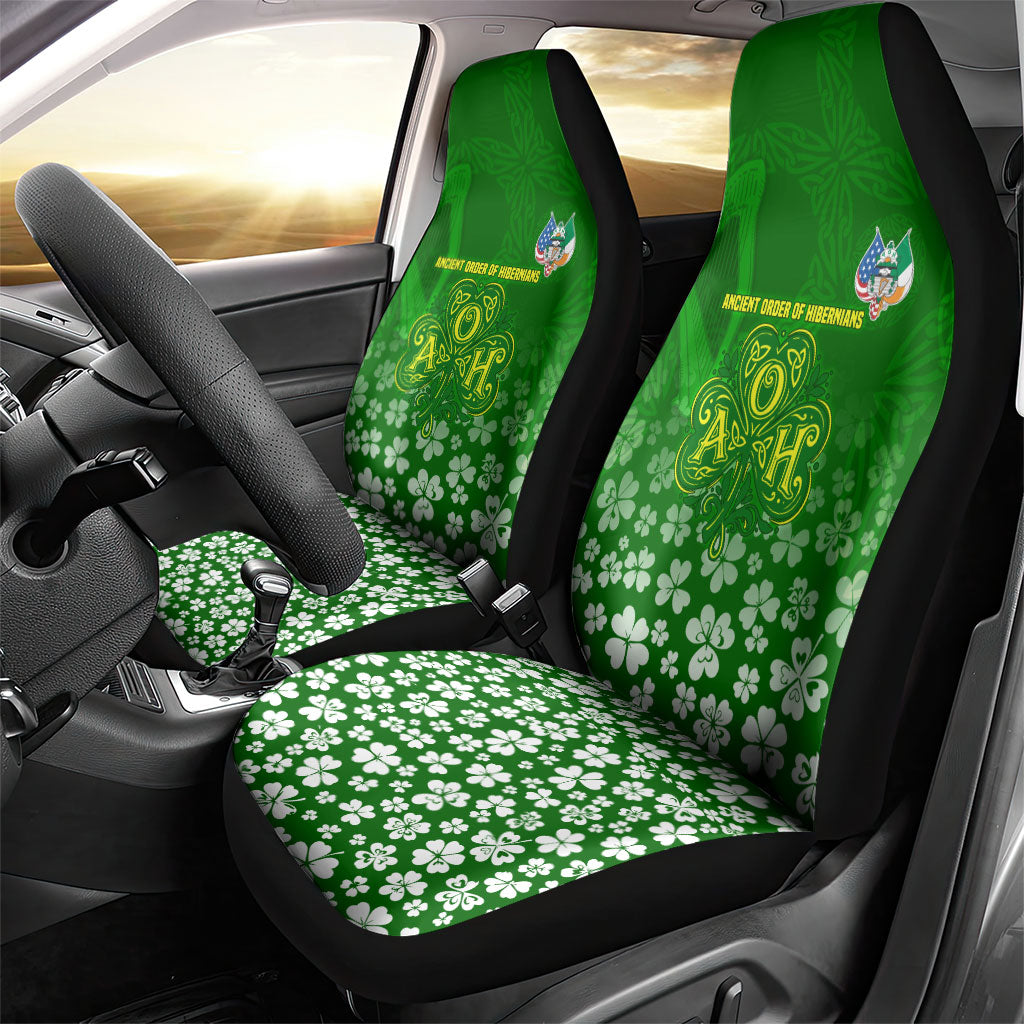 Ancient Order Of Hibernians Car Seat Cover Irish Celtic Knotwork - Shamrock Harp
